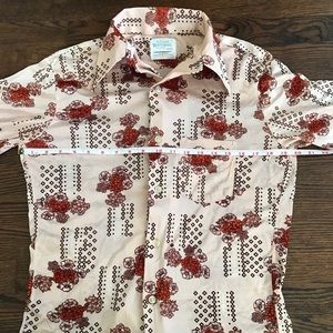 Vtg 60s 70s Whitehall Disco Shirt Mens M Pink